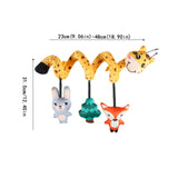 Maxbell Spiral Car Seat Toy Portable Hanging Rattle Toys for Traveling Gifts Newborn Animal Shaped