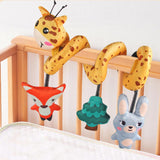 Maxbell Spiral Car Seat Toy Portable Hanging Rattle Toys for Traveling Gifts Newborn Animal Shaped
