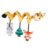 Maxbell Spiral Car Seat Toy Portable Hanging Rattle Toys for Traveling Gifts Newborn Animal Shaped