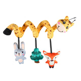 Maxbell Spiral Car Seat Toy Portable Hanging Rattle Toys for Traveling Gifts Newborn Animal Shaped