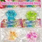 Maxbell 4Pcs Cat Paw Sensory Toys Funny Birthday Gifts Versatile Fidget Squeeze Toys