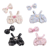 Maxbell 2Pcs Doll Clothes Set Soft for 5.91inch or 6.69inch Pendant Dolls  white