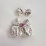 Maxbell 2Pcs Doll Clothes Set Soft for 5.91inch or 6.69inch Pendant Dolls  white