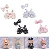Maxbell 2Pcs Doll Clothes Set Soft for 5.91inch or 6.69inch Pendant Dolls  white