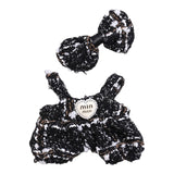 Maxbell 2Pcs Doll Clothes Set Soft for 5.91inch or 6.69inch Pendant Dolls  black