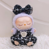 Maxbell 2Pcs Doll Clothes Set Soft for 5.91inch or 6.69inch Pendant Dolls  black