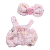 Maxbell 2Pcs Doll Clothes Set Soft for 5.91inch or 6.69inch Pendant Dolls  pink
