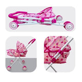 Maxbell Child Game House Cart Gift Simulation Pushchair Toy for Ages 1 2 3 Years Old A