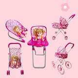 Maxbell Child Game House Cart Gift Simulation Pushchair Toy for Ages 1 2 3 Years Old A