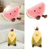Maxbell Plush Fruit Toy Cute Soft Fruit Series Plush Doll for Adults Boys Girls Kids 22cm Watermelon