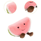 Maxbell Plush Fruit Toy Cute Soft Fruit Series Plush Doll for Adults Boys Girls Kids 22cm Watermelon