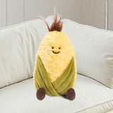 Maxbell Plush Fruit Toy Cute Soft Fruit Series Plush Doll for Adults Boys Girls Kids 27cm Corn