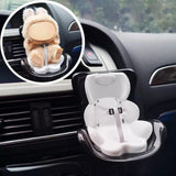 Maxbell Car Seat for Dolls Handcraft Stand Car Vent Clip for Automobile Gift Vehicle Black