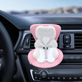 Maxbell Car Seat for Dolls Handcraft Stand Car Vent Clip for Automobile Gift Vehicle Light Pink
