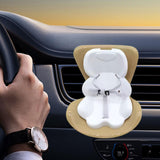 Maxbell Car Seat for Dolls Handcraft Stand Car Vent Clip for Automobile Gift Vehicle Brown