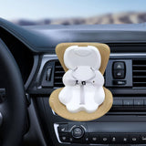 Maxbell Car Seat for Dolls Handcraft Stand Car Vent Clip for Automobile Gift Vehicle Brown
