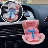 Maxbell Car Seat for Dolls Handcraft Stand Car Vent Clip for Automobile Gift Vehicle Pink