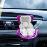 Maxbell Car Seat for Dolls Handcraft Stand Car Vent Clip for Automobile Gift Vehicle Purple