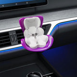 Maxbell Car Seat for Dolls Handcraft Stand Car Vent Clip for Automobile Gift Vehicle Purple