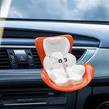 Maxbell Car Seat for Dolls Handcraft Stand Car Vent Clip for Automobile Gift Vehicle Orange