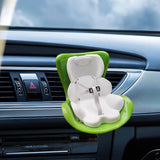 Maxbell Car Seat for Dolls Handcraft Stand Car Vent Clip for Automobile Gift Vehicle Green and White