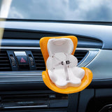 Maxbell Car Seat for Dolls Handcraft Stand Car Vent Clip for Automobile Gift Vehicle Yellow