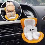 Maxbell Car Seat for Dolls Handcraft Stand Car Vent Clip for Automobile Gift Vehicle Yellow