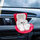 Maxbell Car Seat for Dolls Handcraft Stand Car Vent Clip for Automobile Gift Vehicle Red