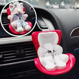 Maxbell Car Seat for Dolls Handcraft Stand Car Vent Clip for Automobile Gift Vehicle Red