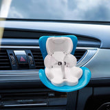 Maxbell Car Seat for Dolls Handcraft Stand Car Vent Clip for Automobile Gift Vehicle Blue