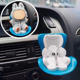 Maxbell Car Seat for Dolls Handcraft Stand Car Vent Clip for Automobile Gift Vehicle Blue