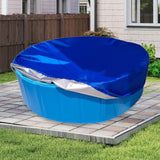 Maxbell Round Pool Cover 210D Oxford Cloth Round Swimming Pool Cover for Tub Outdoor Diameter 82cm