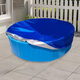 Maxbell Round Pool Cover 210D Oxford Cloth Round Swimming Pool Cover for Tub Outdoor Diameter 122cm