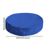 Maxbell Round Pool Cover 210D Oxford Cloth Round Swimming Pool Cover for Tub Outdoor Diameter 140cm