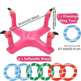Maxbell Inflatable Pool Ring Toss Toy Practical PVC Premium Party Supplies Water Toy Flamingo