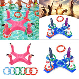 Maxbell Inflatable Pool Ring Toss Toy Practical PVC Premium Party Supplies Water Toy Flamingo