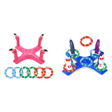 Maxbell Inflatable Pool Ring Toss Toy Practical PVC Premium Party Supplies Water Toy Flamingo