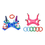 Maxbell Inflatable Pool Ring Toss Toy Practical PVC Premium Party Supplies Water Toy Flamingo