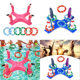 Maxbell Inflatable Pool Ring Toss Toy Practical PVC Premium Party Supplies Water Toy Flamingo