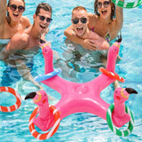 Maxbell Inflatable Pool Ring Toss Toy Practical PVC Premium Party Supplies Water Toy Flamingo