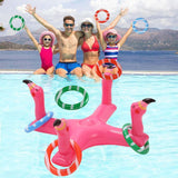 Maxbell Inflatable Pool Ring Toss Toy Practical PVC Premium Party Supplies Water Toy Flamingo
