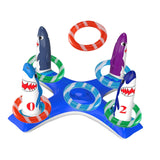 Maxbell Inflatable Pool Ring Toss Toy Practical PVC Premium Party Supplies Water Toy Shark