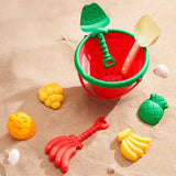 Maxbell 8 Pieces Beach Toys Set Sand Bucket and Shovel for Boys Girls Kids Traveling