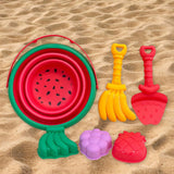 Maxbell 8 Pieces Beach Toys Set Sand Bucket and Shovel for Boys Girls Kids Traveling