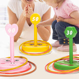 Maxbell Ring Tossing Play Ferrule Ring Hook Game for Parent Child Adults Kids Family