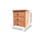 Maxbell Dollhouse Miniature Cabinet Decor 3 Drawer Cabinet Model Toy for Living Room