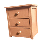 Maxbell Dollhouse Miniature Cabinet Decor 3 Drawer Cabinet Model Toy for Living Room