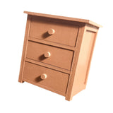 Maxbell Dollhouse Miniature Cabinet Decor 3 Drawer Cabinet Model Toy for Living Room