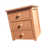Maxbell Dollhouse Miniature Cabinet Decor 3 Drawer Cabinet Model Toy for Living Room