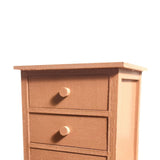 Maxbell Dollhouse Miniature Cabinet Decor 3 Drawer Cabinet Model Toy for Living Room
